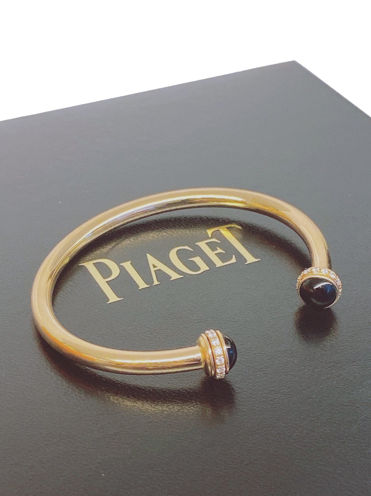 POSSESION DIAMOND ONYX 18K ROSE GOLD CUFF BRACELET