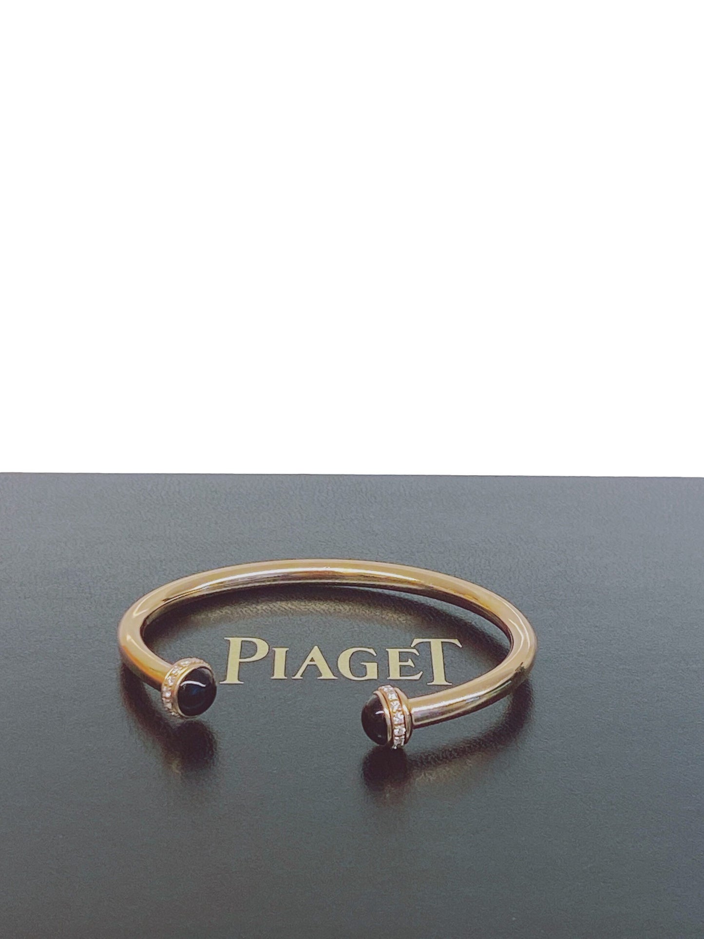 POSSESION DIAMOND ONYX 18K ROSE GOLD CUFF BRACELET