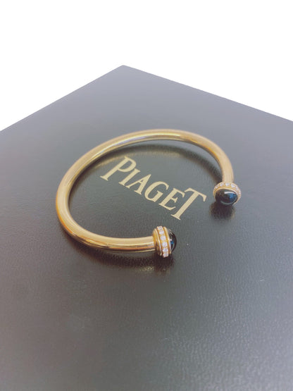 POSSESION DIAMOND ONYX 18K ROSE GOLD CUFF BRACELET