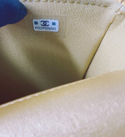 GOLD IRIDESCENT MIRROR GOATSKIN CLUTCH WITH CHAIN SHW