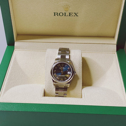 DATEJUST OYSTER STEEL BLUE ROMAN DIAL 31MM 278240 WATCH