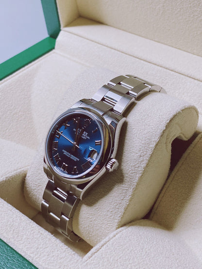DATEJUST OYSTER STEEL BLUE ROMAN DIAL 31MM 278240 WATCH