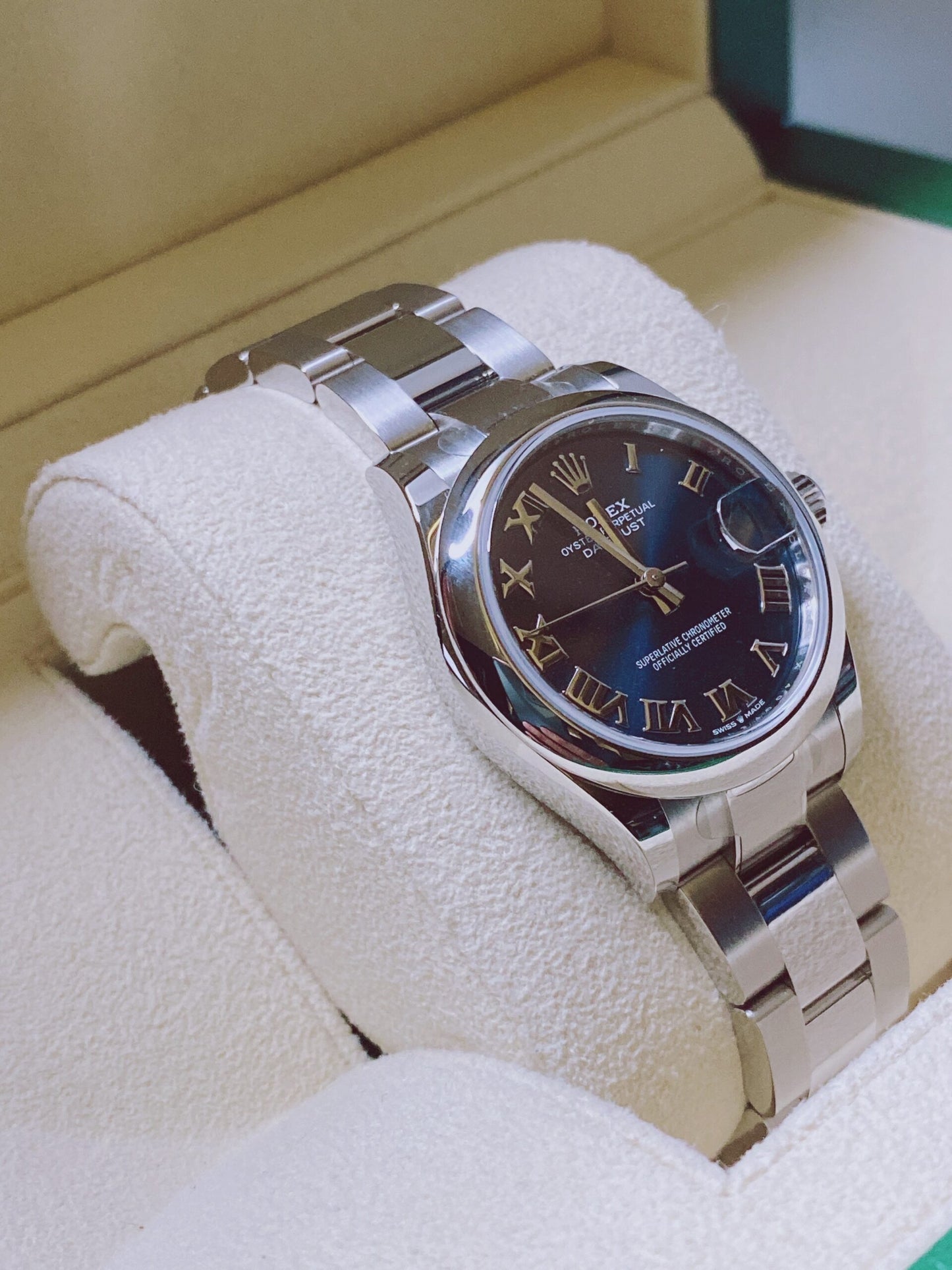 DATEJUST OYSTER STEEL BLUE ROMAN DIAL 31MM 278240 WATCH