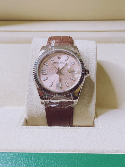 DATEJUST WHITE GOLD PINK DIAMOND DIAL 116139 WATCH 36MM
