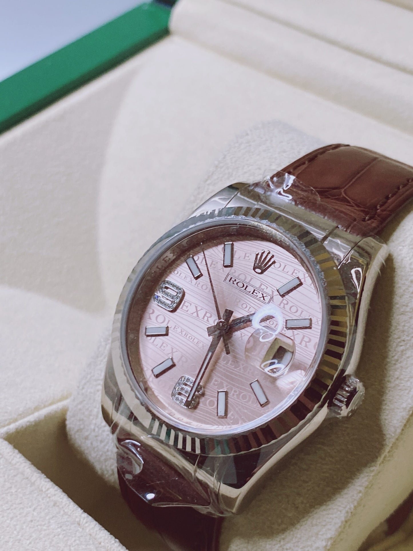 DATEJUST WHITE GOLD PINK DIAMOND DIAL 116139 WATCH 36MM