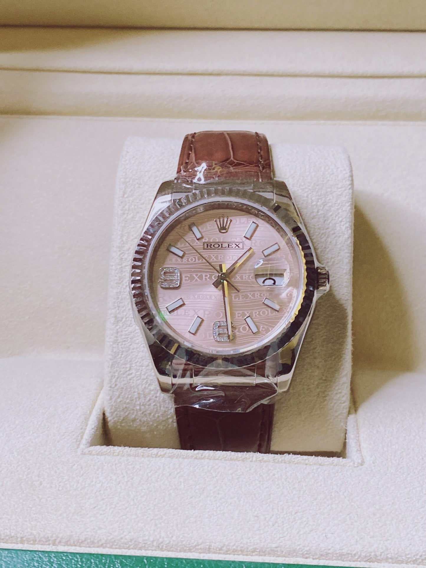 DATEJUST WHITE GOLD PINK DIAMOND DIAL 116139 WATCH 36MM