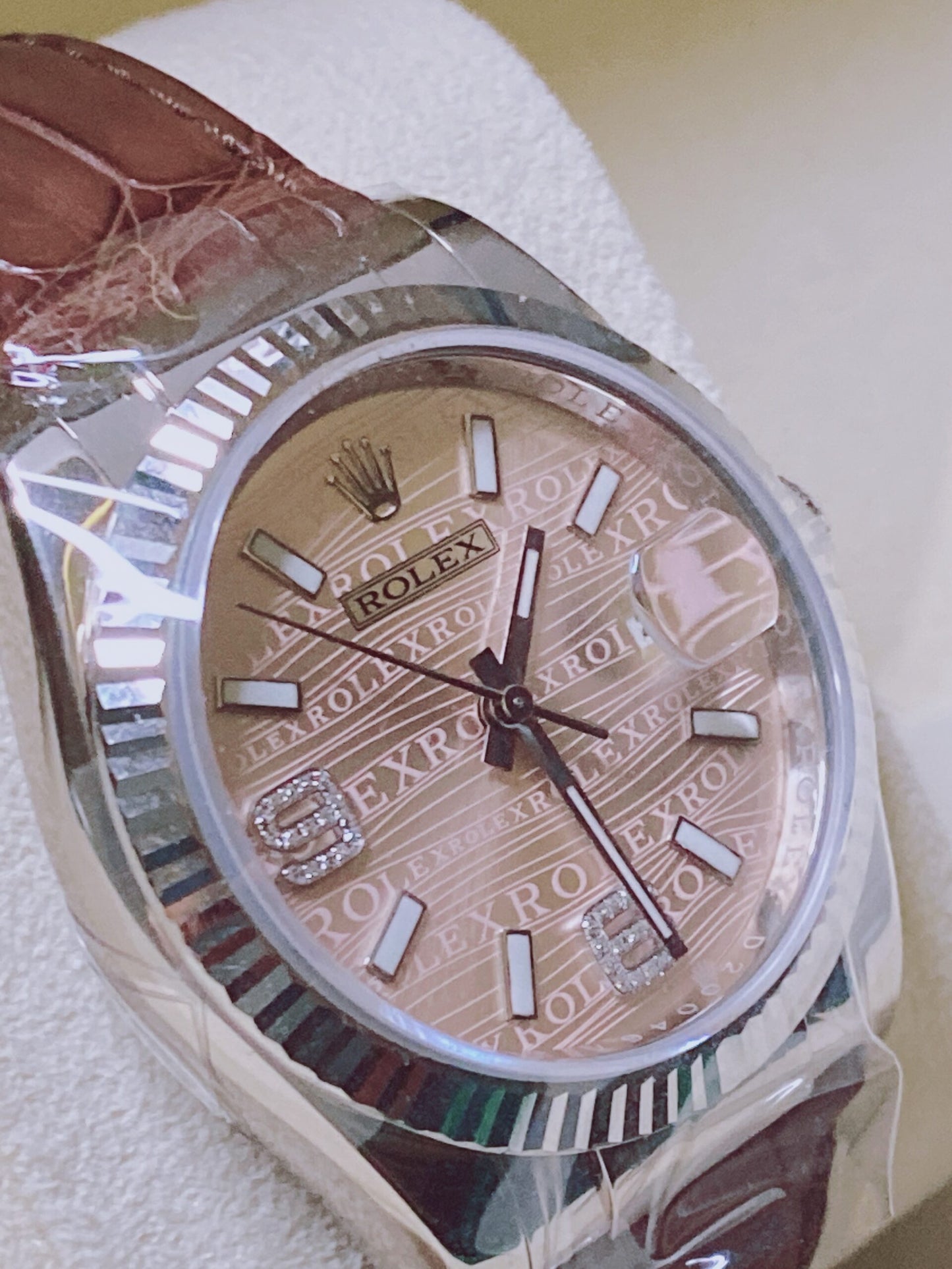 DATEJUST WHITE GOLD PINK DIAMOND DIAL 116139 WATCH 36MM