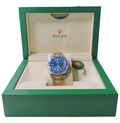 SUBMARINER DATE CERAMIC BLUESY GOLD AND STEEL BLUE DIAL 116613LB WATCH