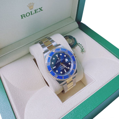 SUBMARINER DATE CERAMIC BLUESY GOLD AND STEEL BLUE DIAL 116613LB WATCH
