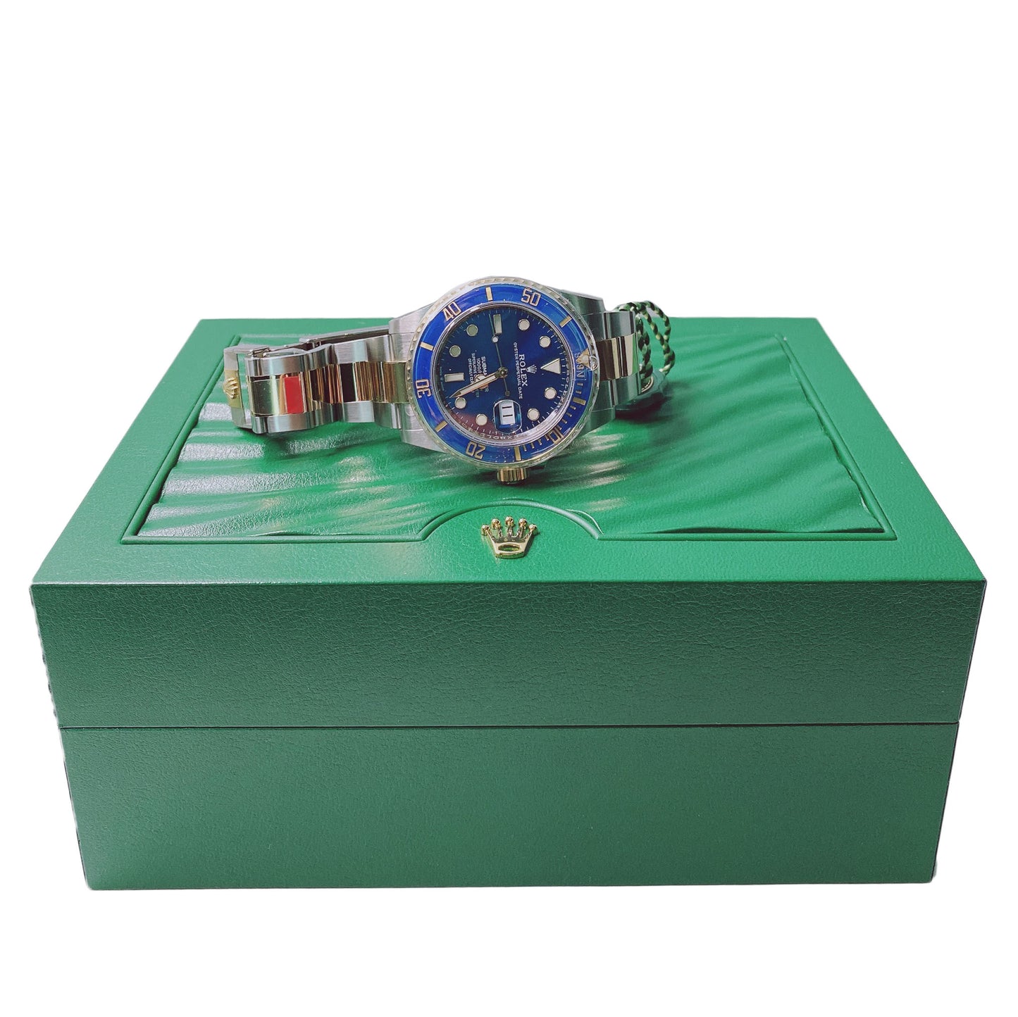 SUBMARINER DATE CERAMIC BLUESY GOLD AND STEEL BLUE DIAL 116613LB WATCH