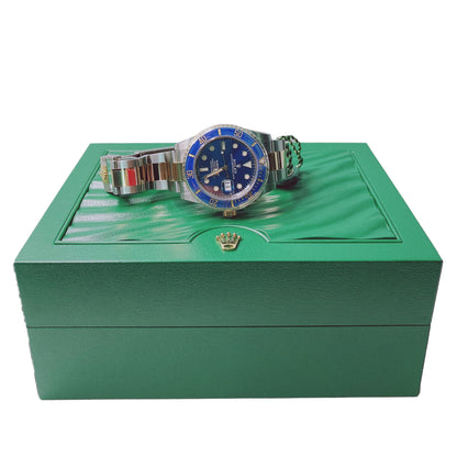 SUBMARINER DATE CERAMIC BLUESY GOLD AND STEEL BLUE DIAL 116613LB WATCH
