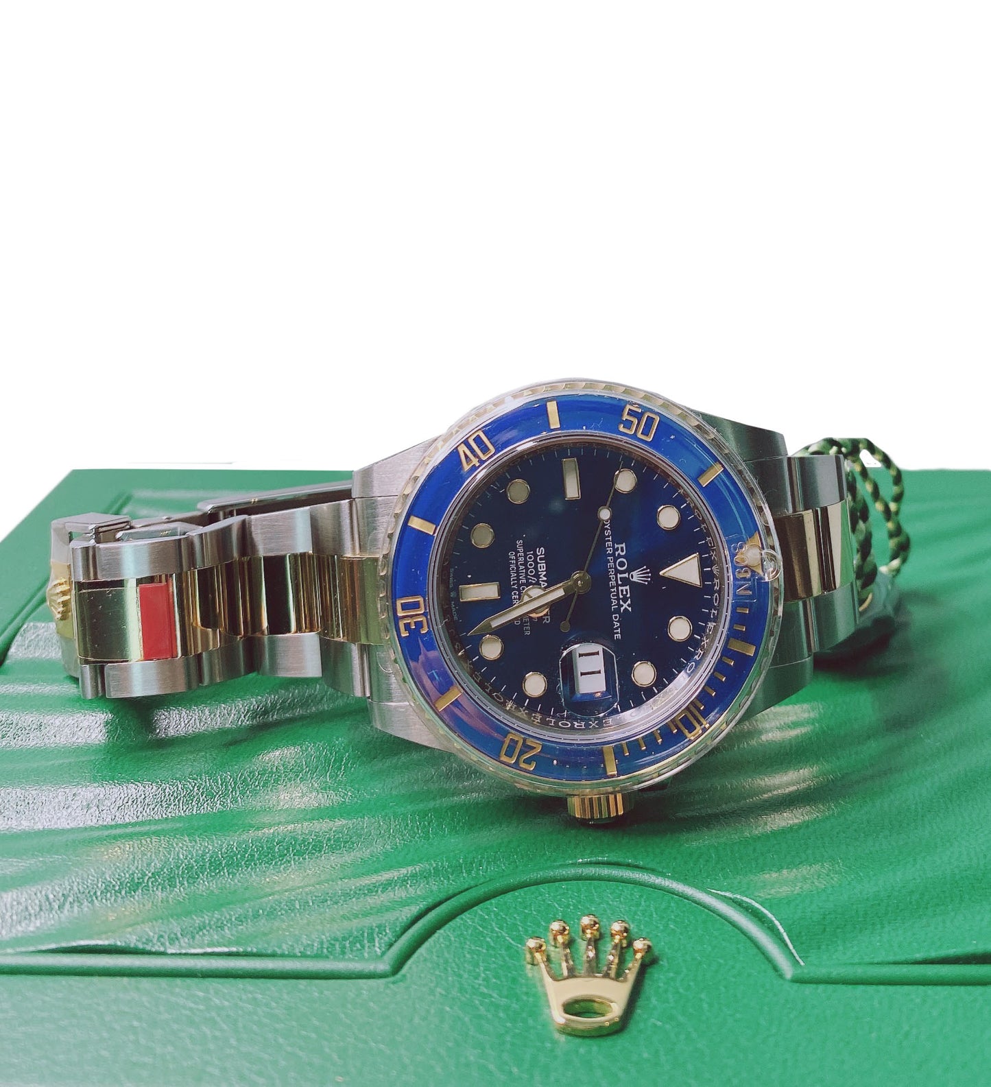 SUBMARINER DATE CERAMIC BLUESY GOLD AND STEEL BLUE DIAL 116613LB WATCH