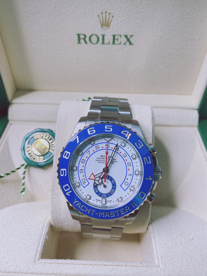 WHITE STEEL YACHT-MASTER II AUTOMATIC WRISTWATCH 116680