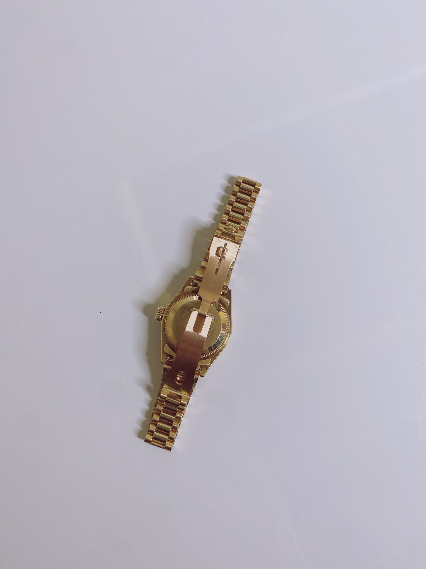 DATEJUST YELLOW GOLD DIAMOND DIAL FLUTED BEZEL 26MM PRESIDENT WATCH