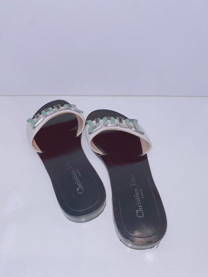 CALFSKIN DIOR EVOLUTION SLIDE SANDALS 38