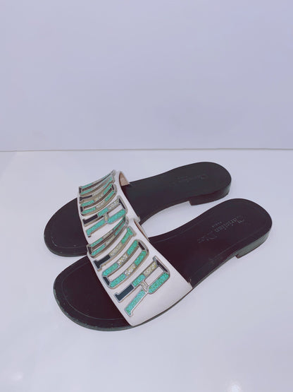 CALFSKIN DIOR EVOLUTION SLIDE SANDALS 38