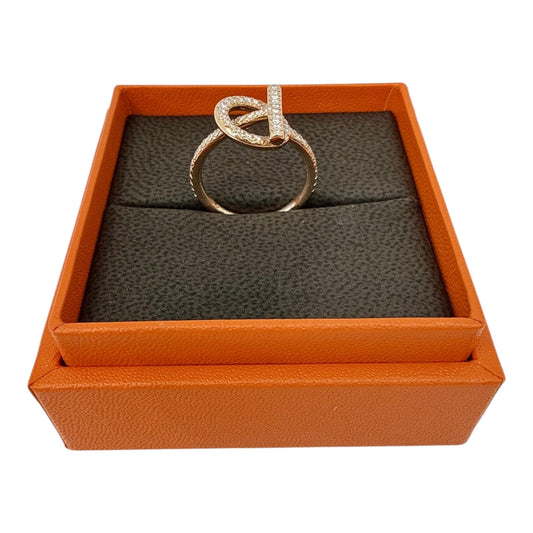 ROSE GOLD FULL DIAMONDS EXCHAPPEE HERMES RING, SMALL MODEL 54