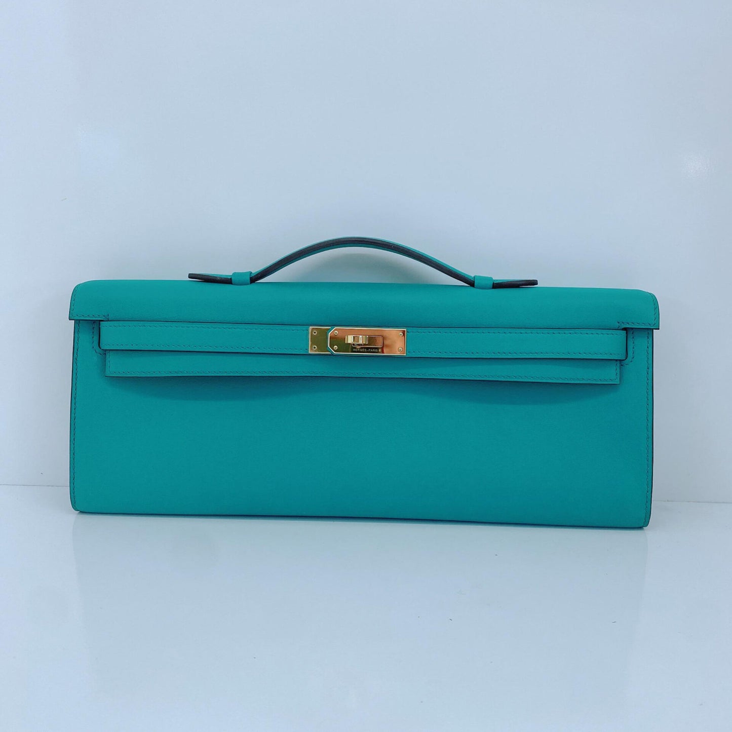 KELLY CUT VERT VERONE SWIFT LEATHER GOLD HARDWARE