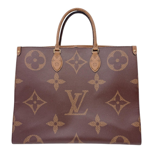 BROWN GIANT MONOGRAM COATED CANVAS ONTHEGO GM HANDBAG