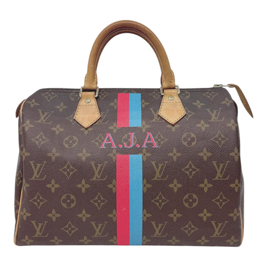 BROWN MONOGRAM CANVAS SPEEDY 30 HANDBAG