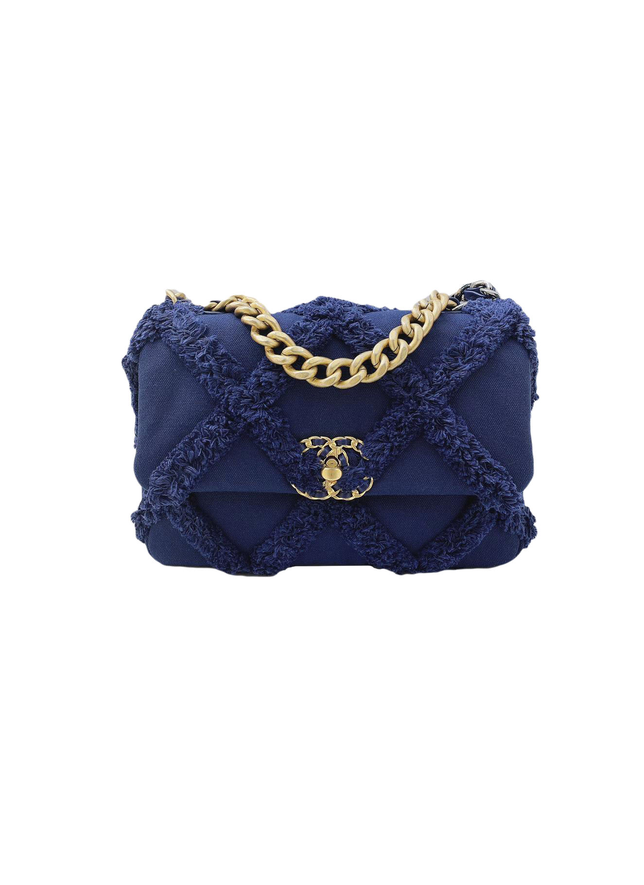 Chanel 19 Large, 21S Navy Blue Lambskin Leather, Preowned in Box WA001 -  Julia Rose Boston