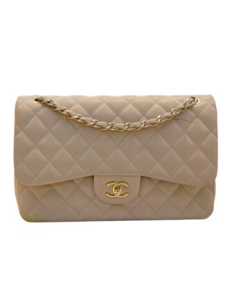 QUILTED LAMBSKIN LEATHER CLASSIC DOUBLE FLAP