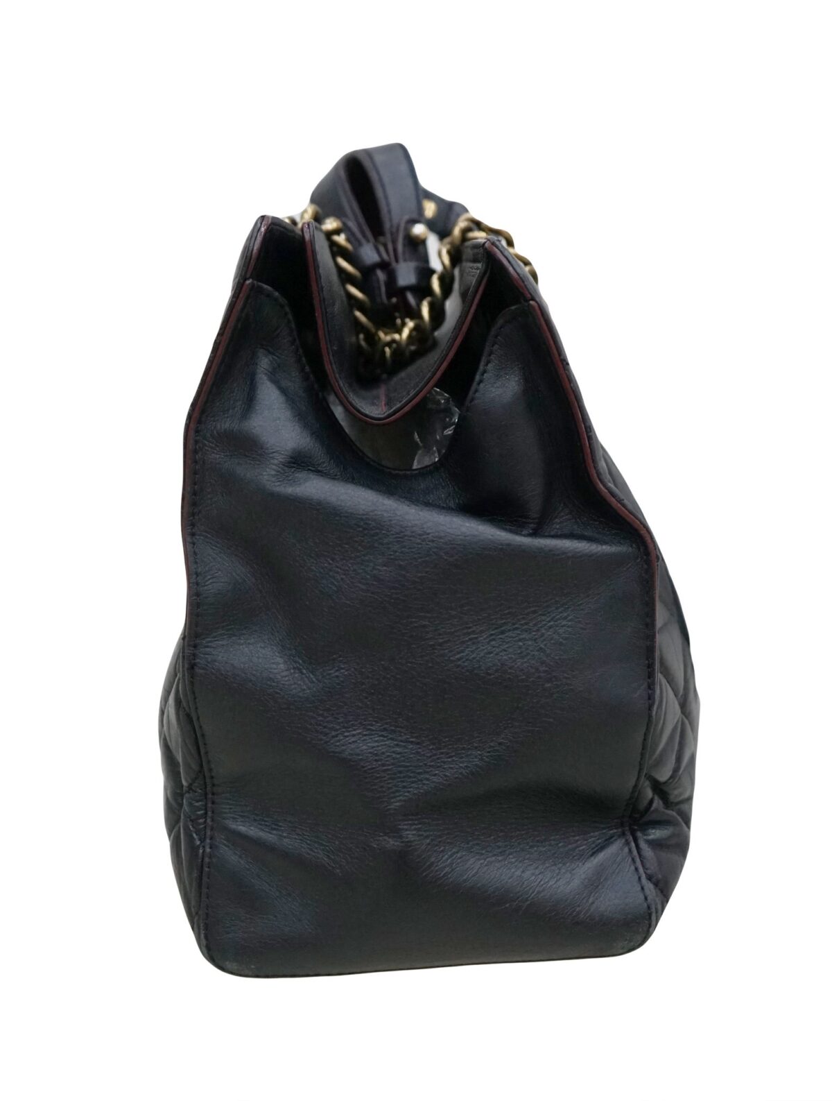 VINTAGE CC LAMBSKIN TURN LOCK TOTE BAG