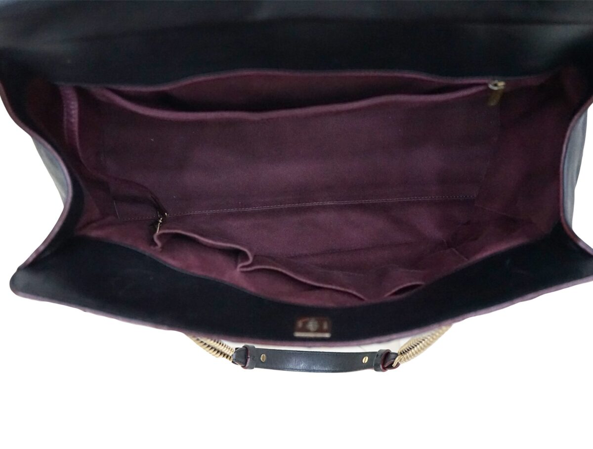 VINTAGE CC LAMBSKIN TURN LOCK TOTE BAG