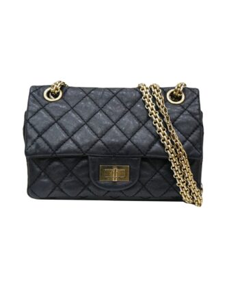 AGED CALFSKIN REISSUE 224 DOUBLE FLAP BAG