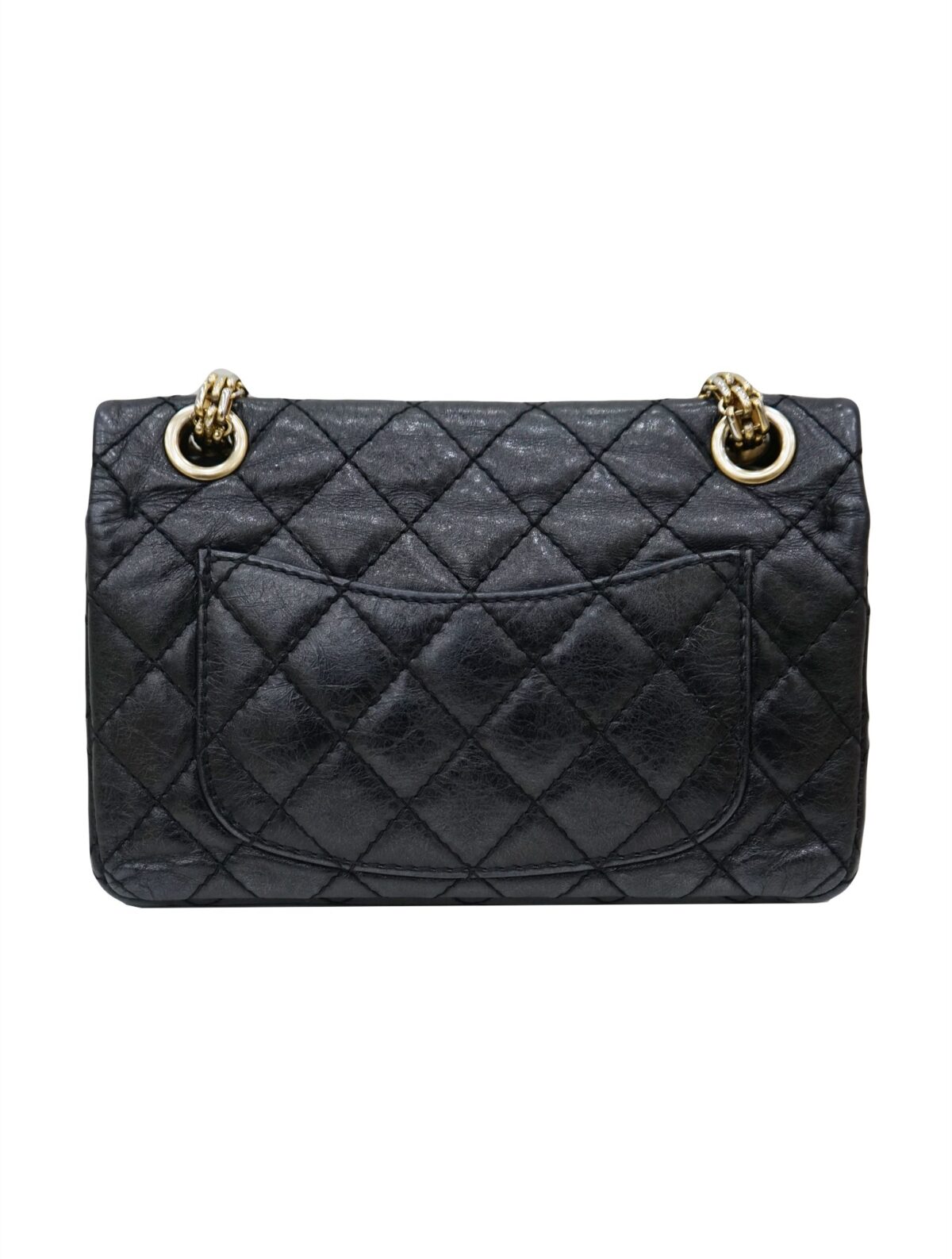 AGED CALFSKIN REISSUE 224 DOUBLE FLAP BAG