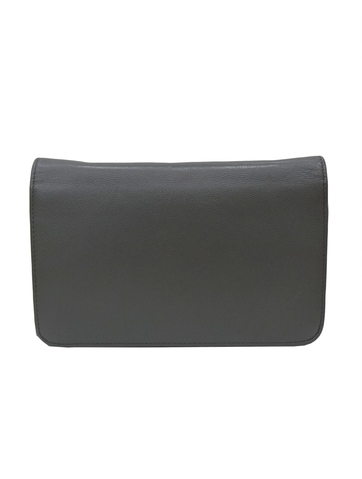 GRAINED LEATHER WALLET ON CHAIN