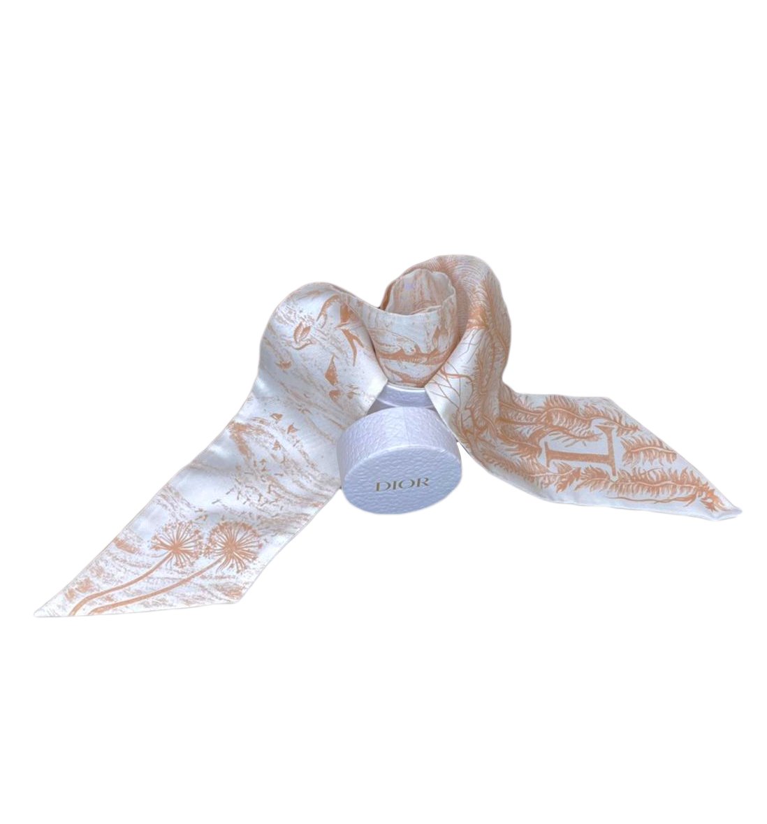 WHITE LIBERTE MITZAH SILK TWILL SCARF styleforless