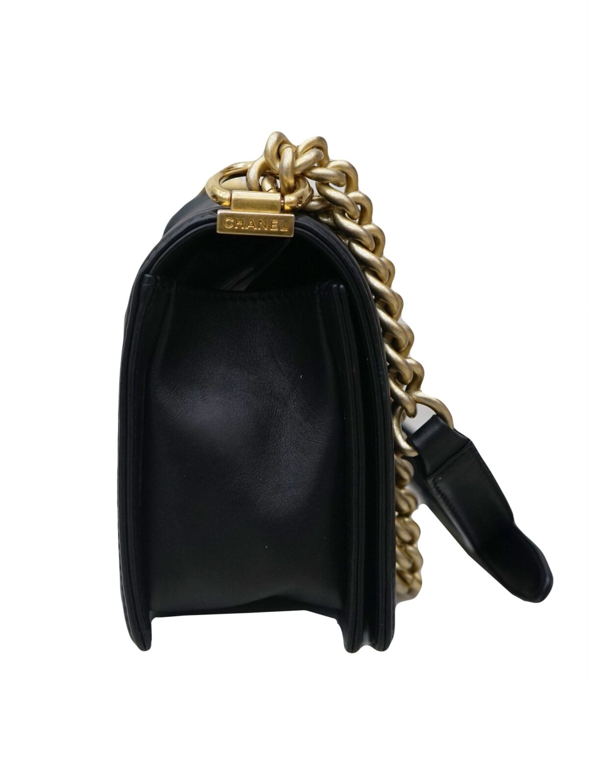 BOY LE OLD WIDE CHEVRON CAVIAR CALF BAG