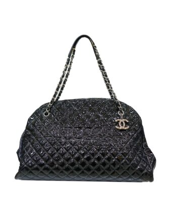 QUILTED PATENT MADEMOISELLE BOWLING BAG
