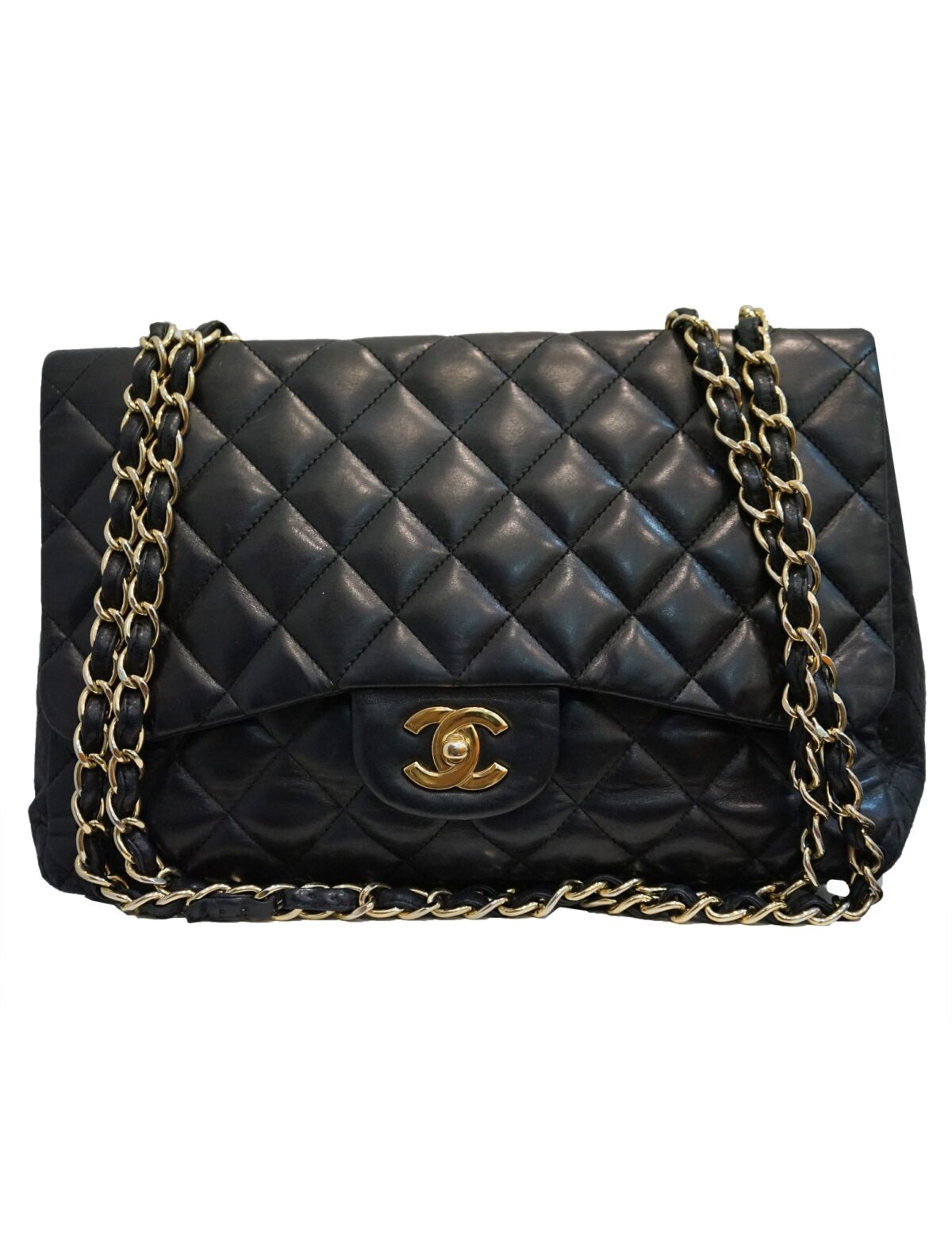 QUILTED LAMBSKIN MAXI CLASSIC DOUBLE FLAP BAG