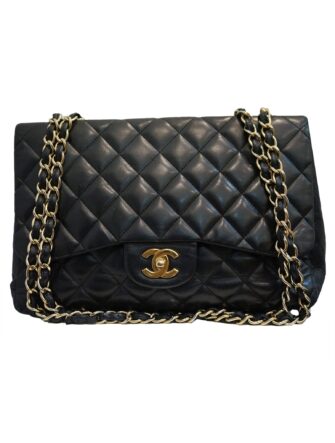 QUILTED LAMBSKIN MAXI CLASSIC DOUBLE FLAP BAG