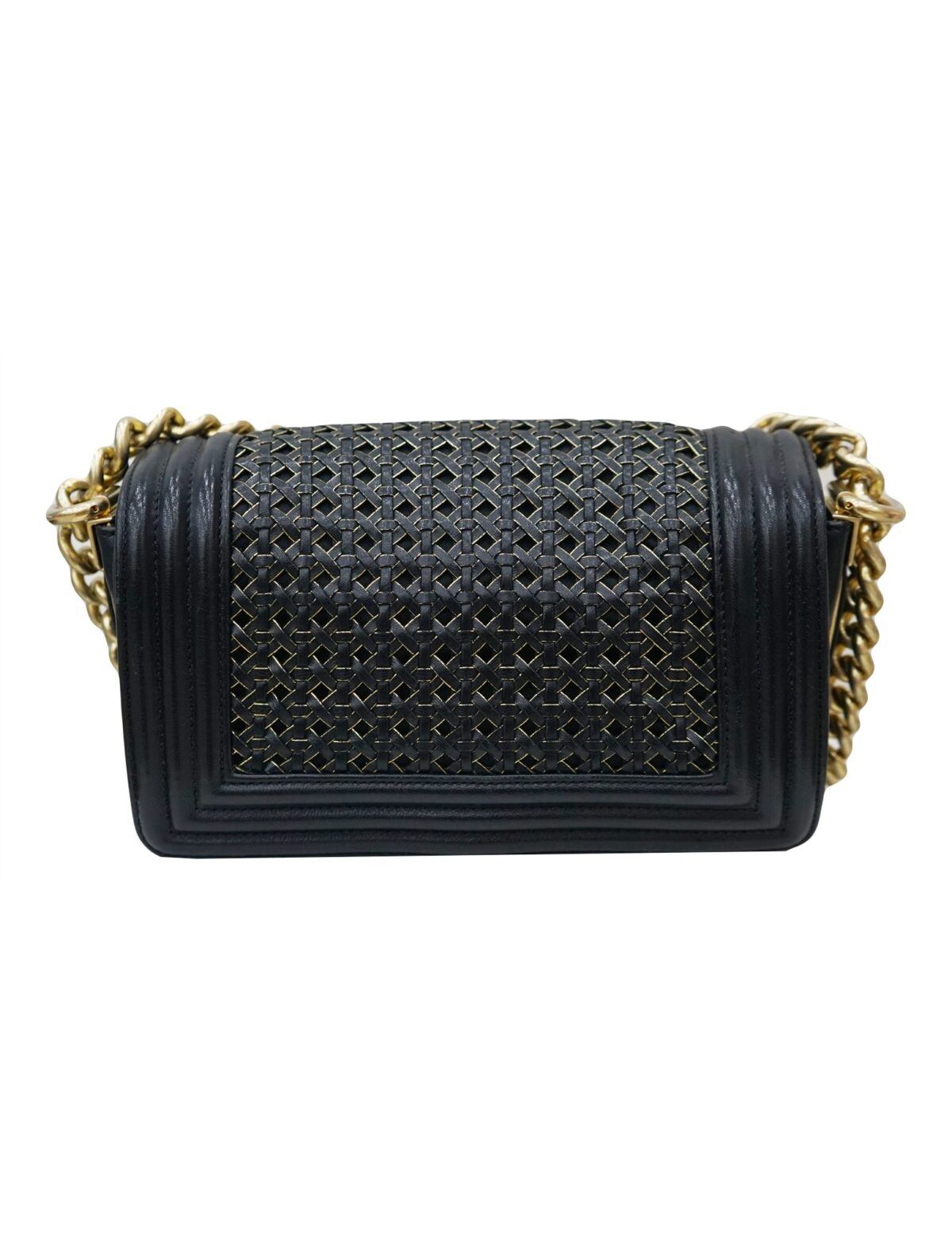 BLACK WOVEN LIMITED EDITION BOY BAG