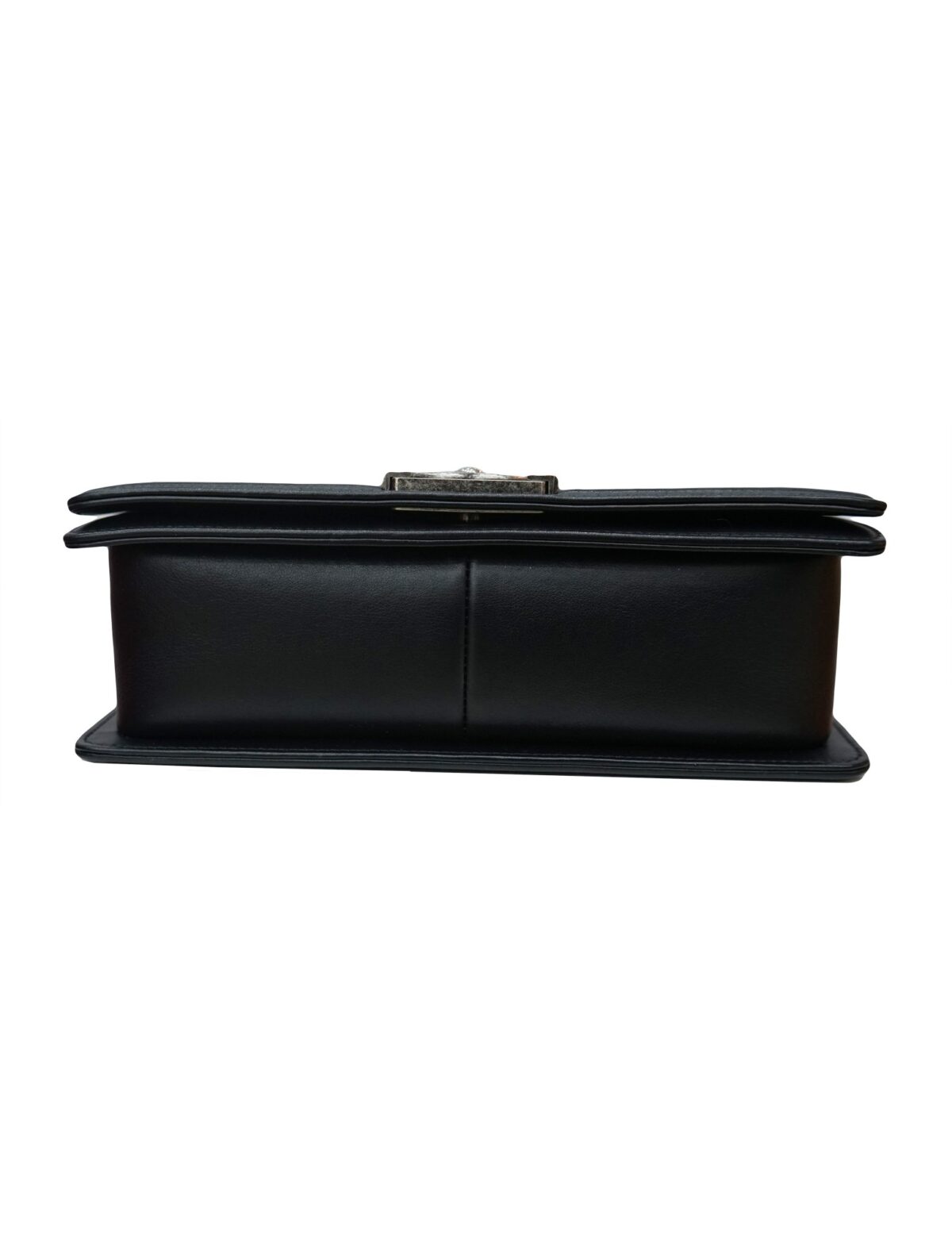 CALFSKIN RUTHENIUM FINISH METAL BOY BAG