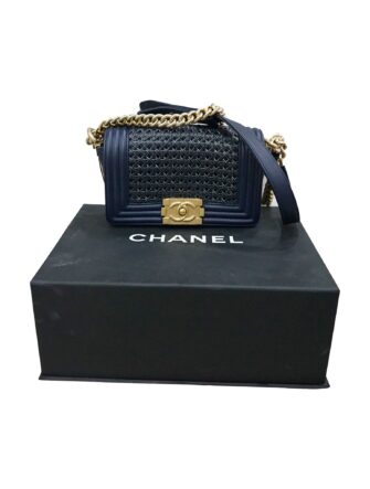 COTTON LAMBSKIN & GOLD-TONE METAL