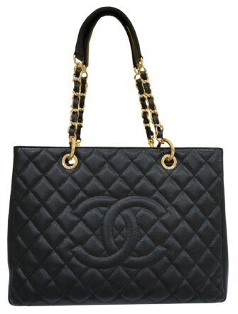 QUILTED CAVIAR LEATHER GRAND SHOPPING TOTE