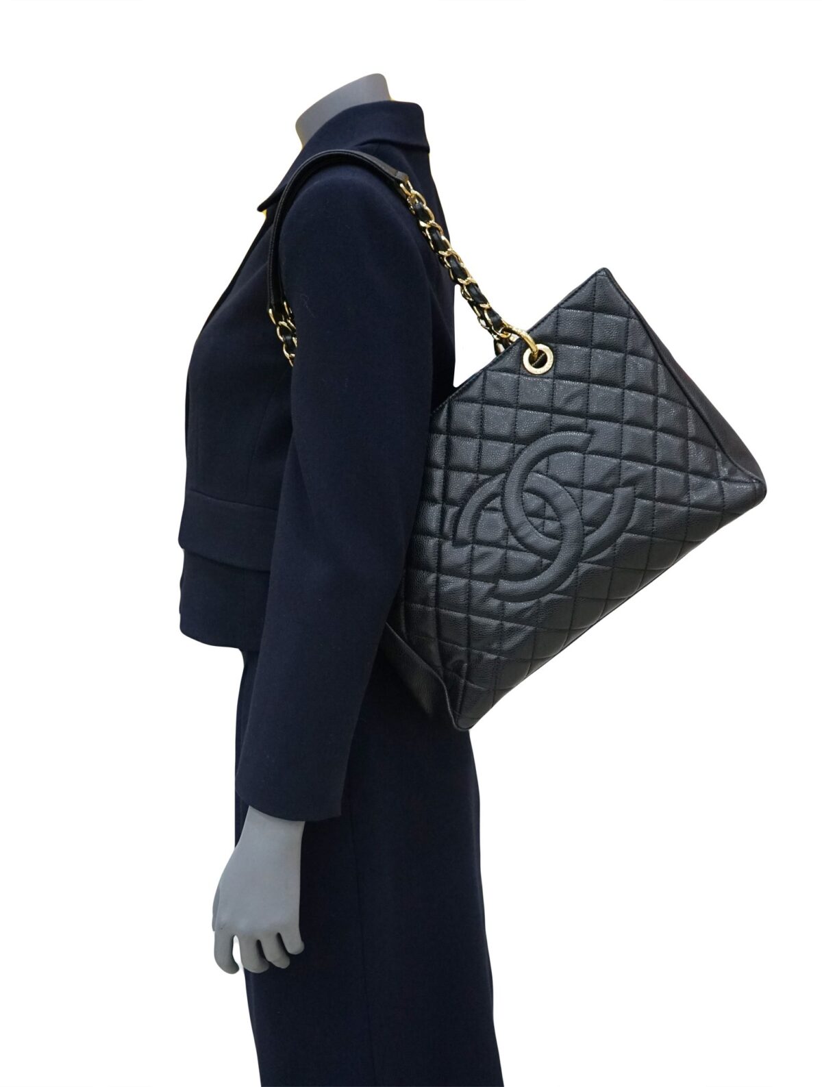 BLACK CAVIAR CC GRAND SHOPPING TOTE BAG