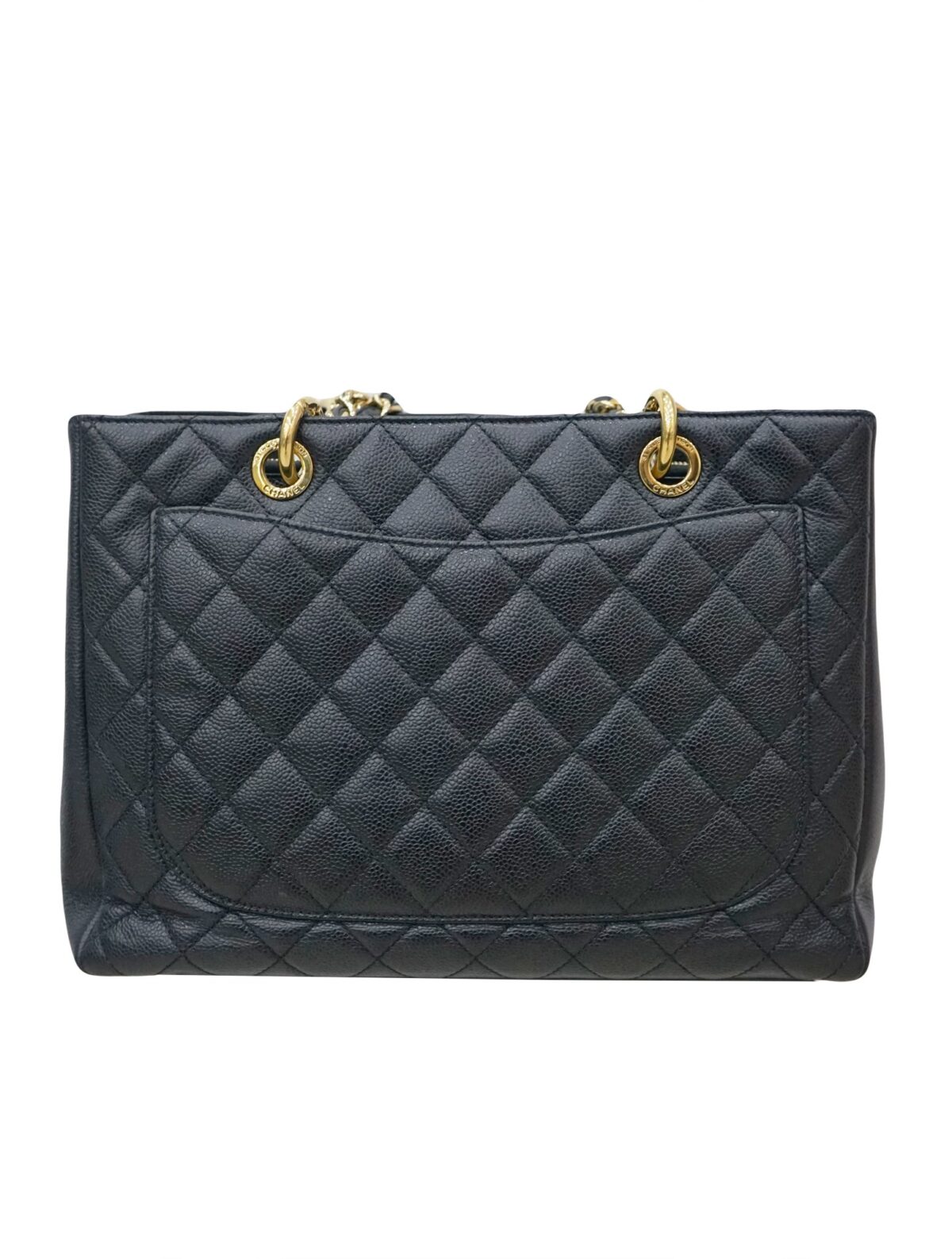 QUILTED CAVIAR LEATHER GST BAG