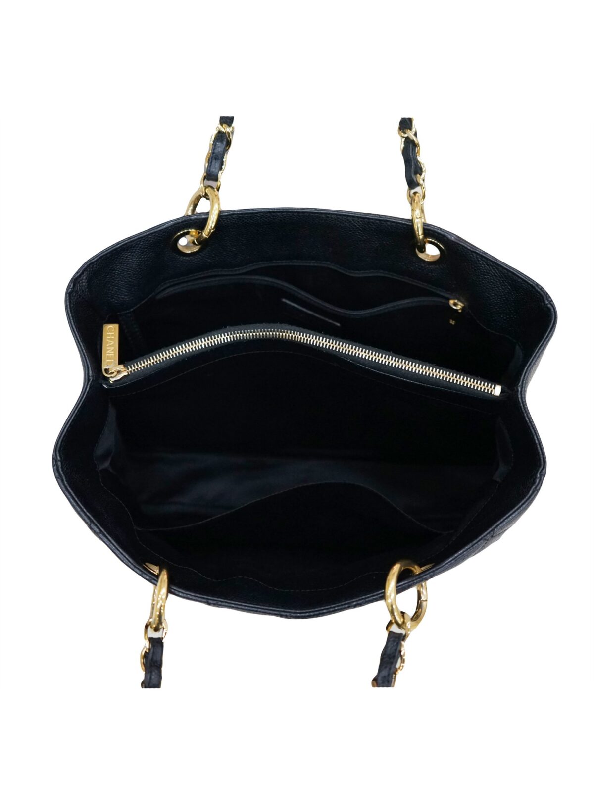 QUILTED CAVIAR LEATHER GST BAG