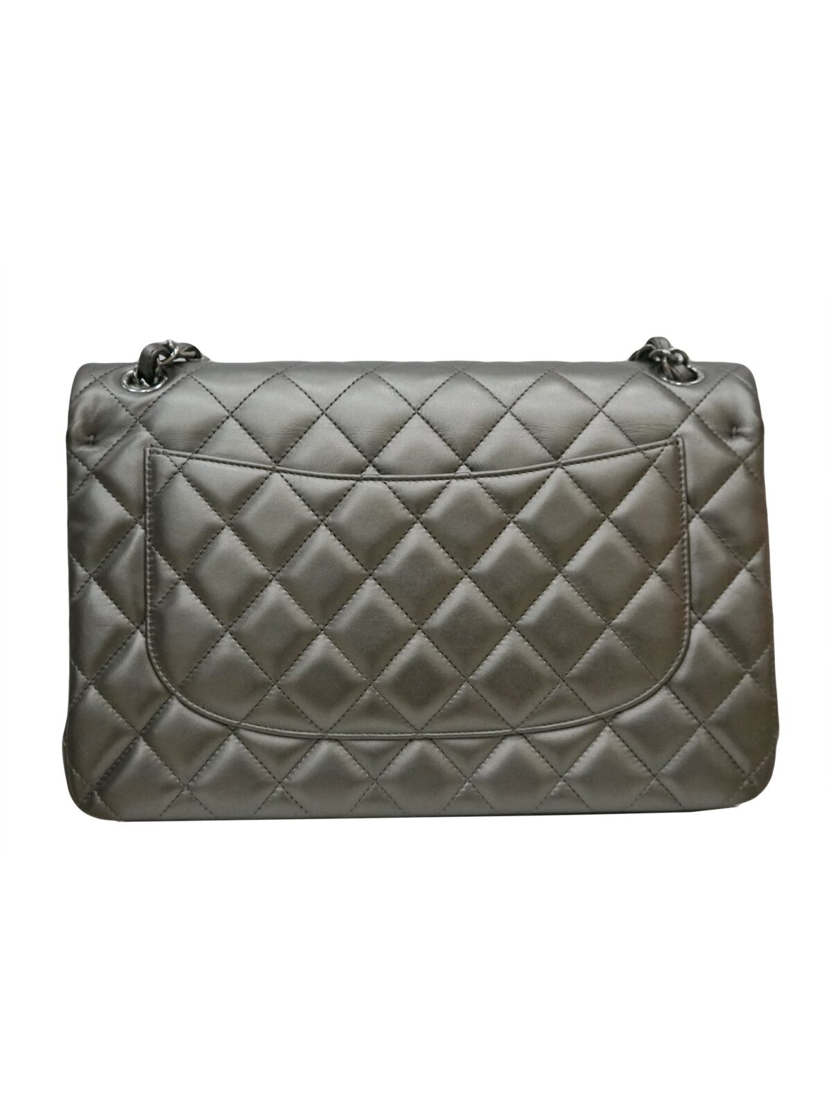 METALLIC LAMBSKIN CLASSIC DOUBLE FLAP BAG