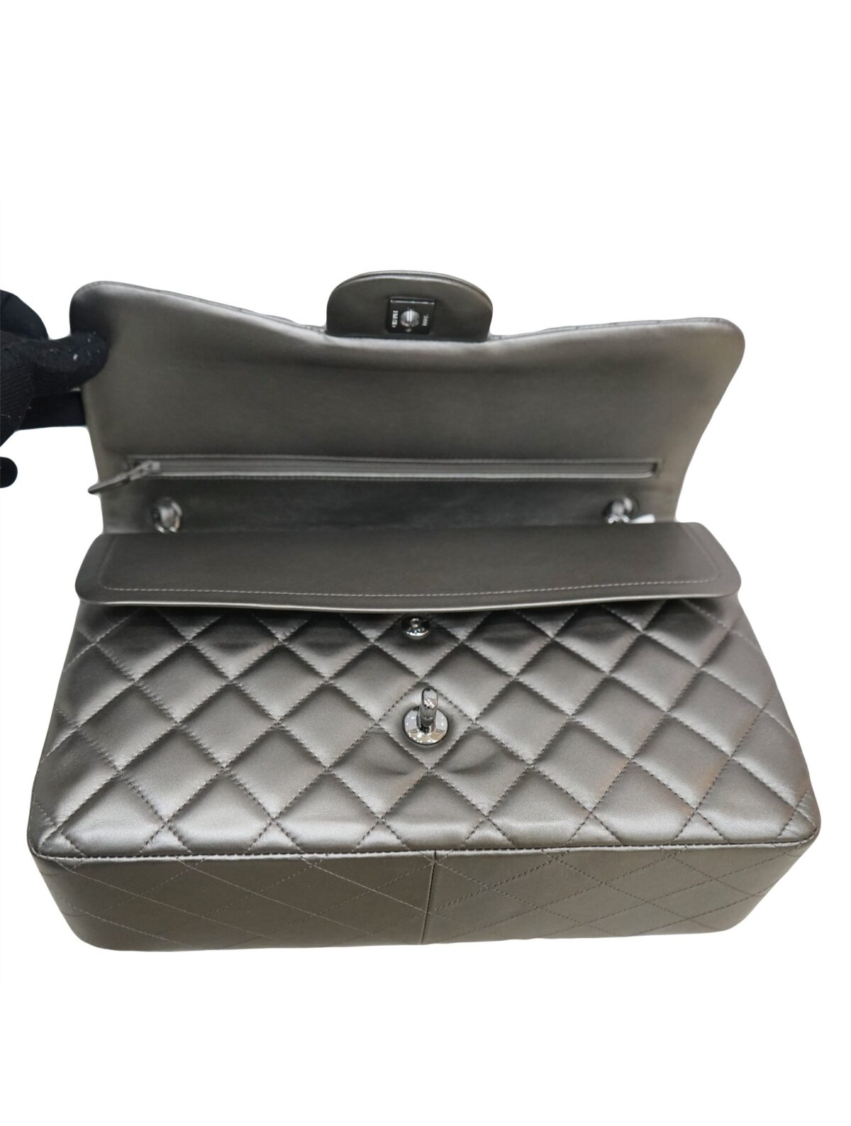 METALLIC LAMBSKIN CLASSIC DOUBLE FLAP BAG