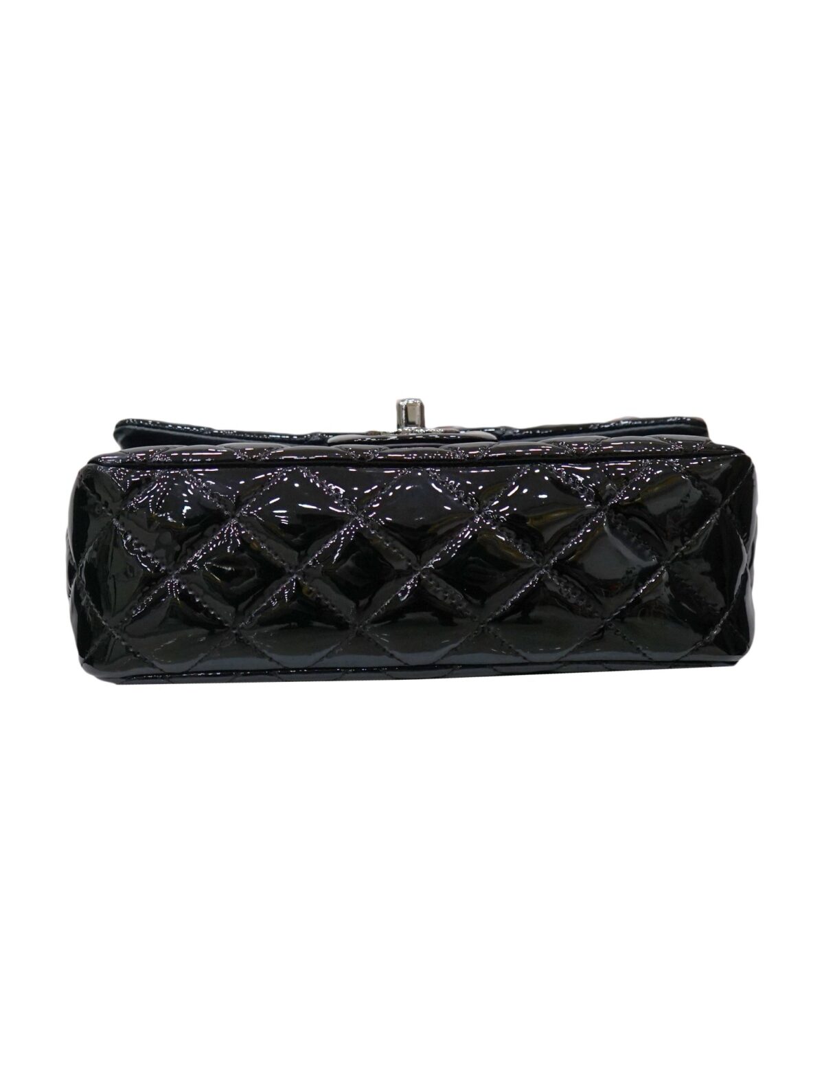 PATENT RECTANGULAR CLASSIC SINGLE FLAP BAG