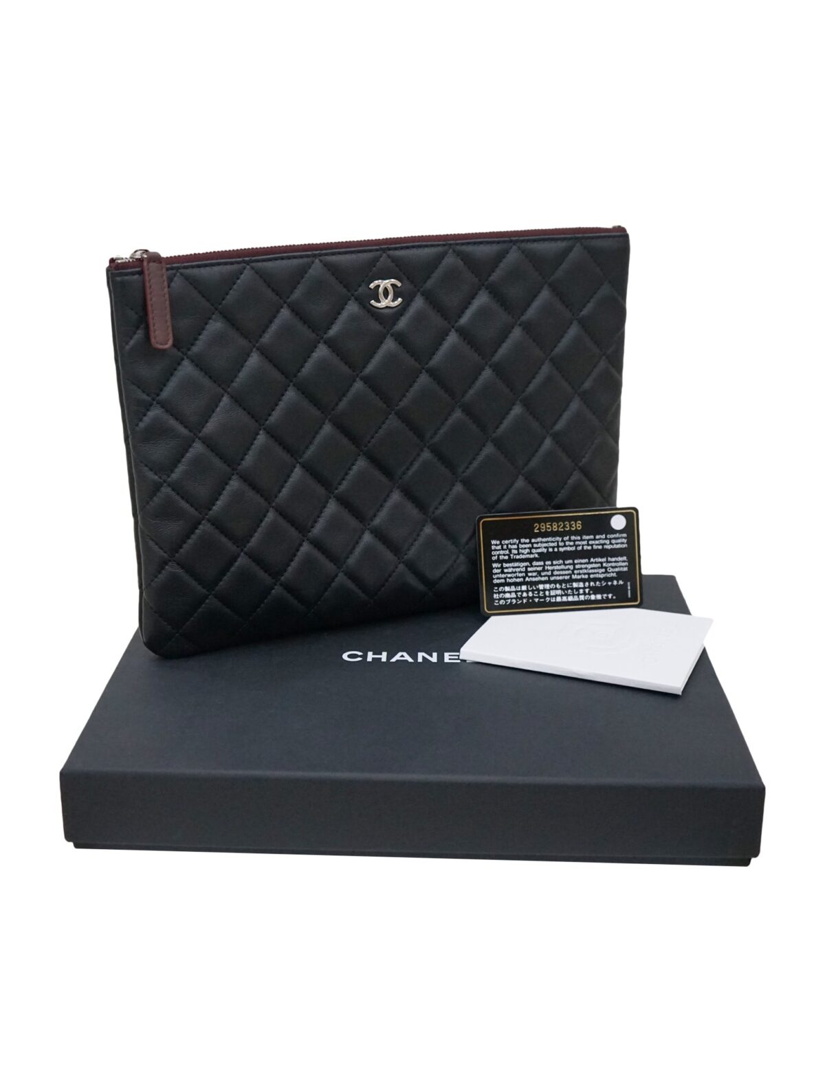 LAMBSKIN O-CASE ZIP POUCH