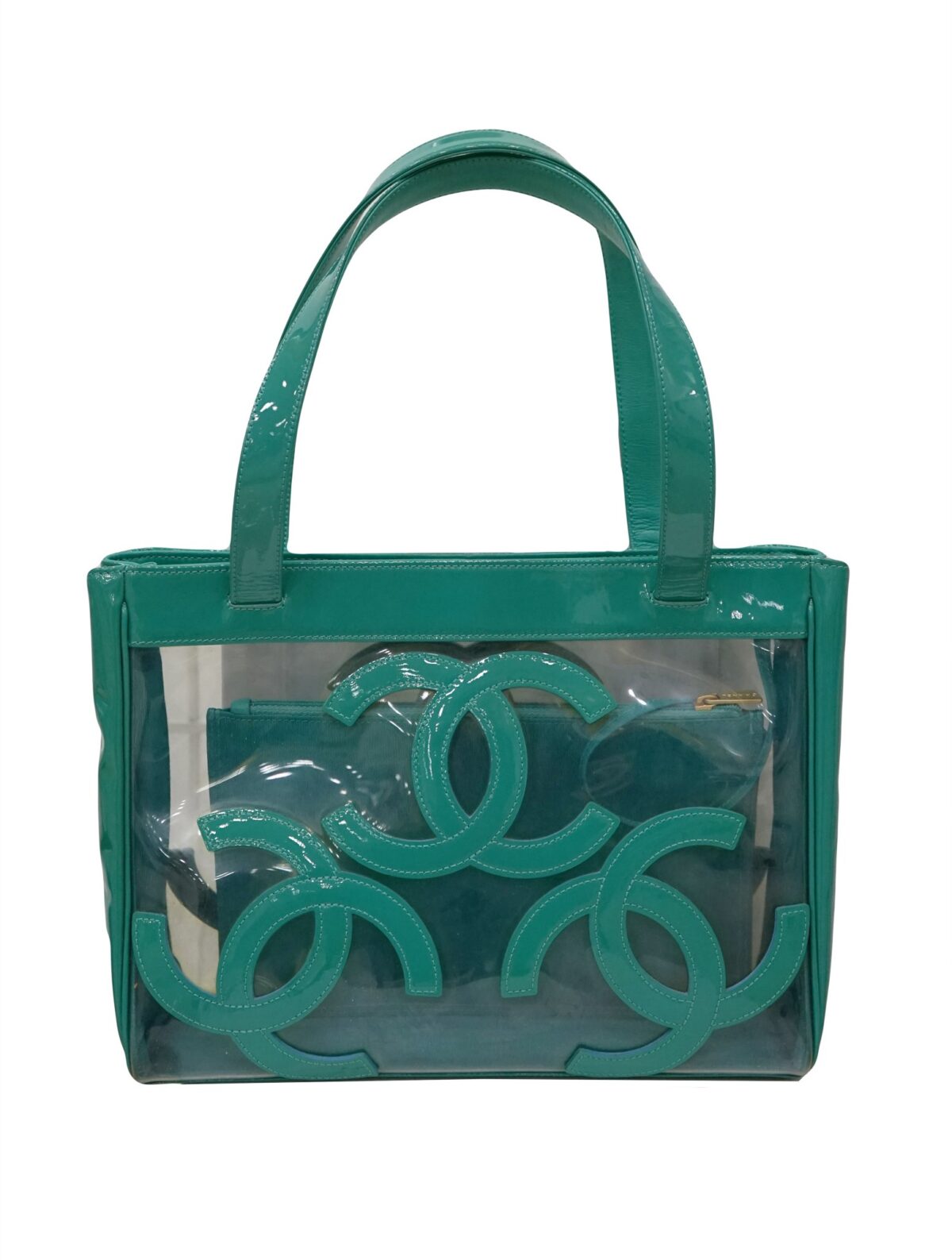 PVC & PATENT LEATHER CC TOTE BAG