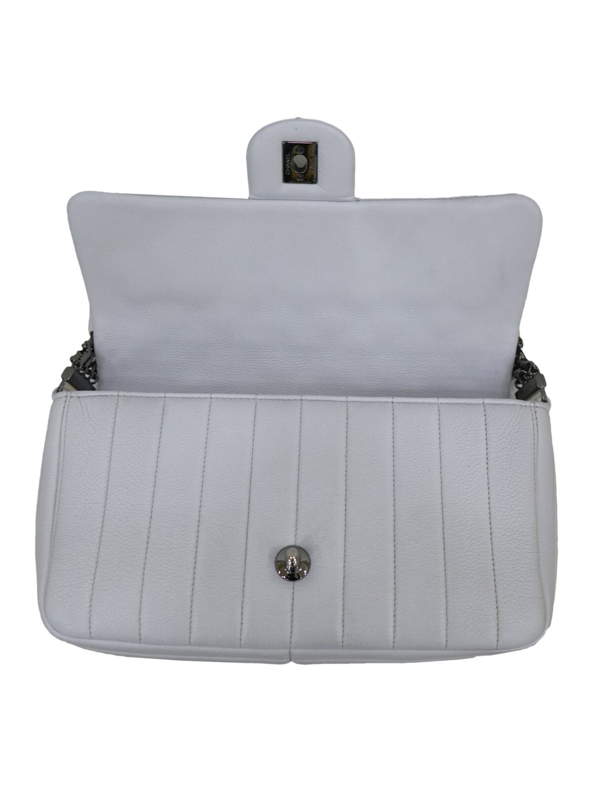 QUILTED LEATHER MULTI CHAIN FLAP BAG