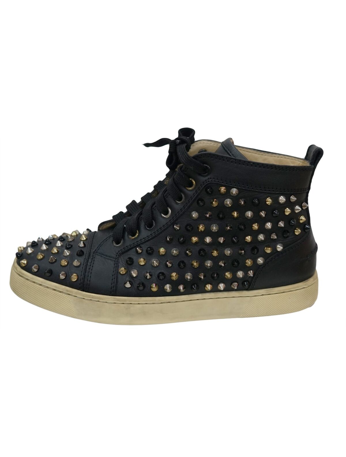 LEATHER LOUIS SPIKES HIGH TOP SNEAKERS